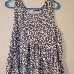 Colorful Leopard Print Kids Tank Top